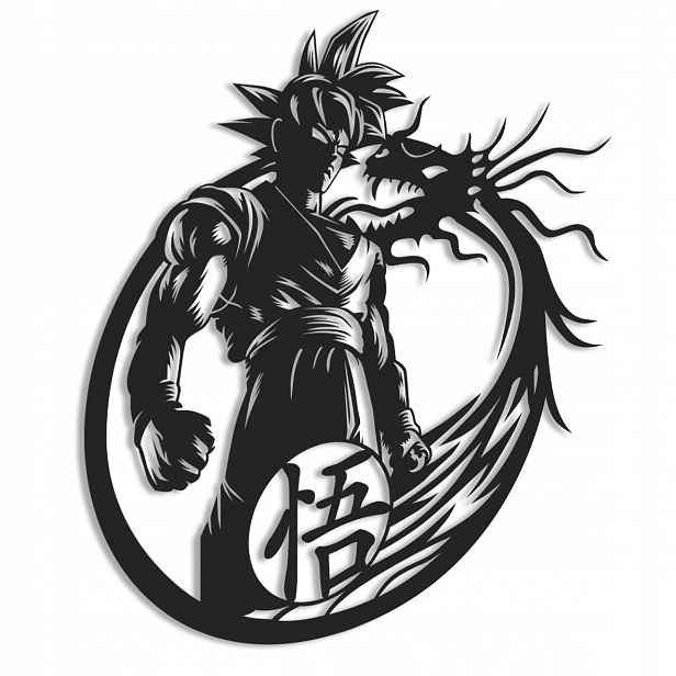 Goku Dragon Ball Dřevěný obraz Nástěnná dekorace