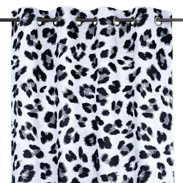Restilo Závěs AmeliaHome Wild s průchodkami 140x250 cm černo-bílý