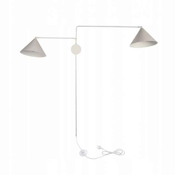 Šedá nástěnná lampa Magic 2xE27 15W s nastavitelným držákem na nože Sigma Lighting