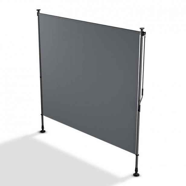 Svislá markýza na balkon 200 x 228-316 cm, UV ochrana, šedá