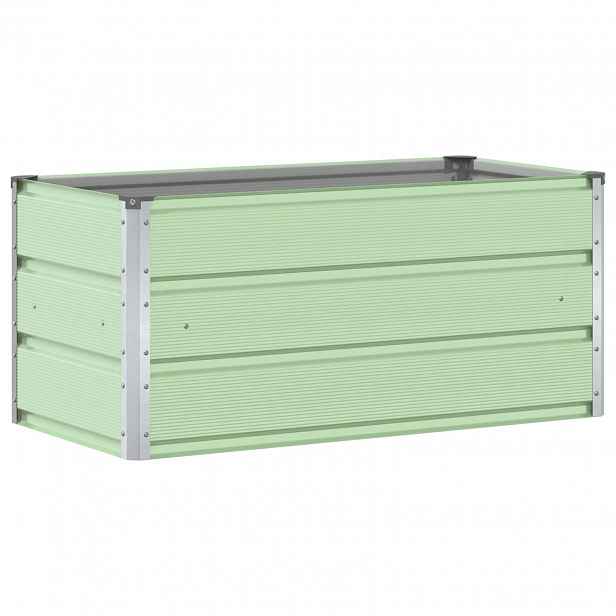 vidaXL Truhlík Pastelově zelená 100 x 50 x 45 cm Pozinkovaná ocel