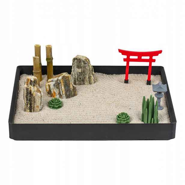 Zahrada Zen Mini 22 cm x 16,5 cm Relaxace Meditace Japonsko Bambus