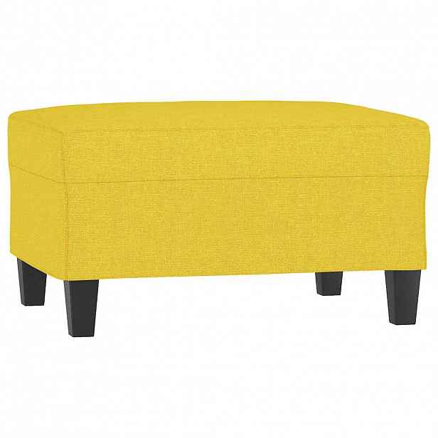 vidaXL Podnožka světle žlutá 70 x 55 x 41 cm textil
