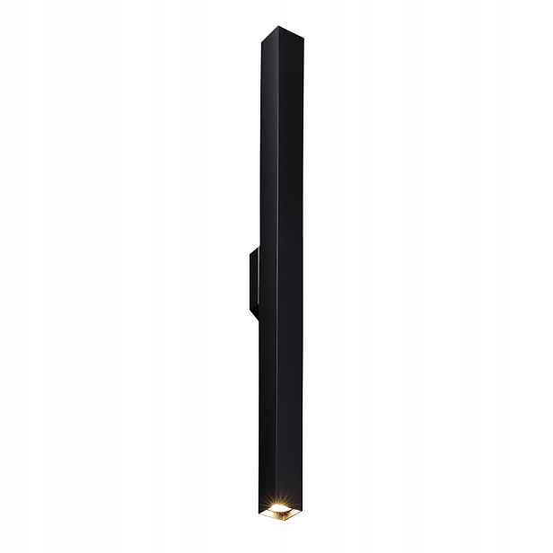 Koupelnové nástěnné svítidlo černé, horní a dolní trubka 80 cm, ozdobné, IP44 Shilo