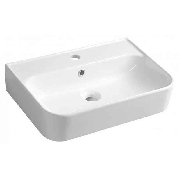 Umyvadlo ISVEA Sistema U 55x38 cm otvor pro baterii uprostřed 10PL53055
