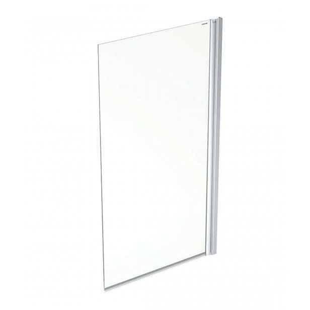 Geberit GEO - Vanová zástěna 80x150 cm, stříbrná/čiré sklo 560.118.00.2
