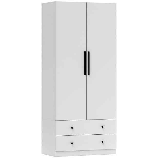 HOMCOM ŠATNÍ skříň MDF bílá