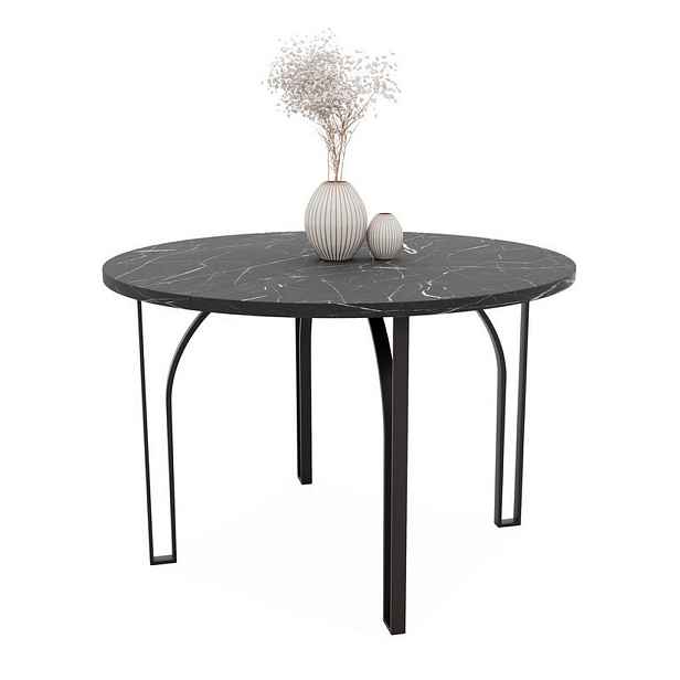 Idohome JÍDELNÍ STŮL ASTRO rozkládací 100/76 cm, černý / šedý