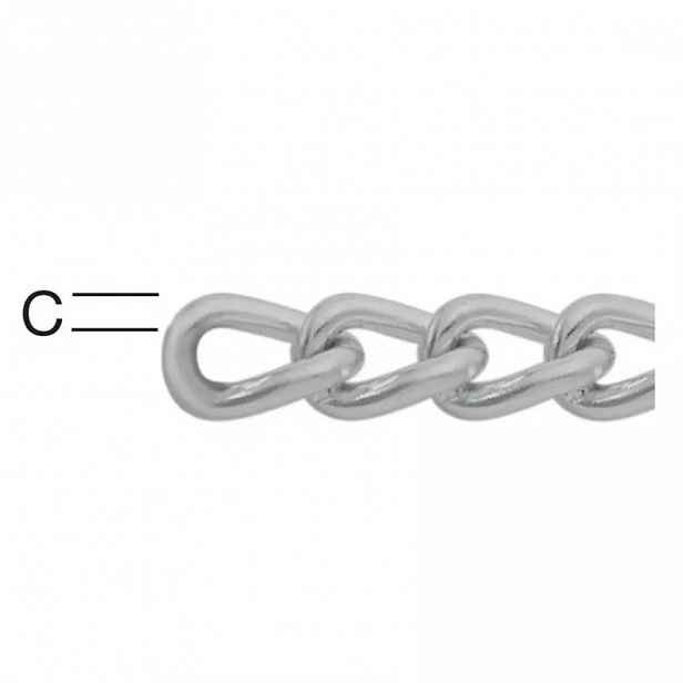 Řetěz kroucený 1,5mm nikl