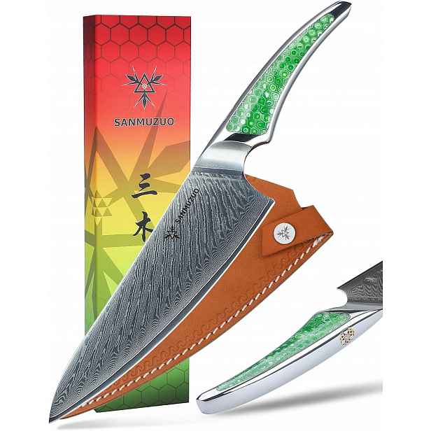 Nůž 21 cm japonský nůž z damaškové oceli VG-10