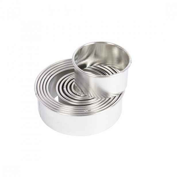 Sada 11 kulatých vykrajovátek, rovné ostří, kovové - Kitchen Craft