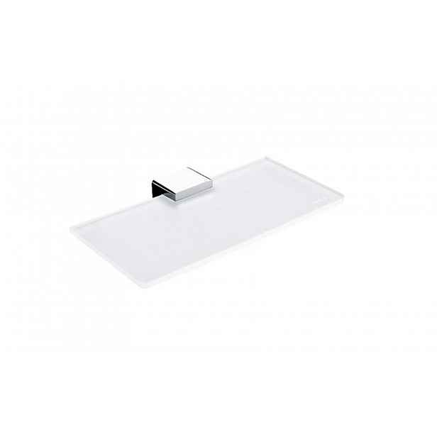 Nimco Kibo - Polička, délka 20 cm, matné sklo/chrom Ki 14091B-1U-20-26