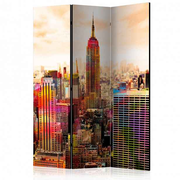Paraván Colors of New York City III Dekorhome 135x172 cm (3-dílný)