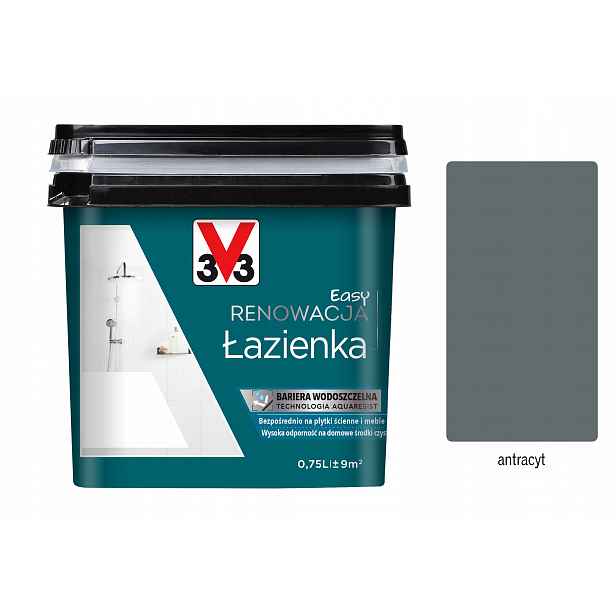 V33 Barva renovacia Koupelna a Dlaždice 0,75L Antracit satén
