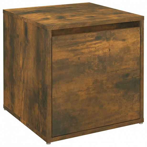 vidaXL Úložný box se zásuvkou kouřový dub 40,5 x 40 x 40 cm kompozit