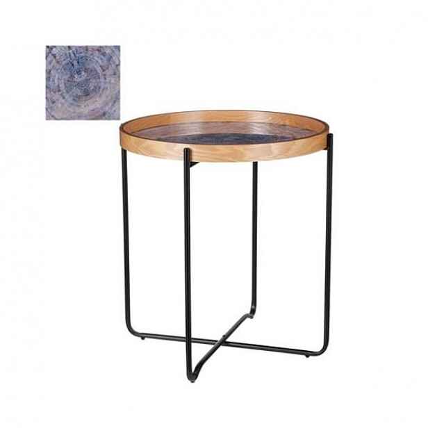 Kulatý stolek CATRINE dřevo/kov 52cm