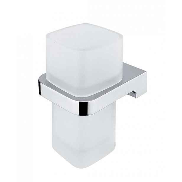 Nimco Maya - Sklenka na kartáčky a pastu s držákem, matné sklo/chrom MA 29058H-26