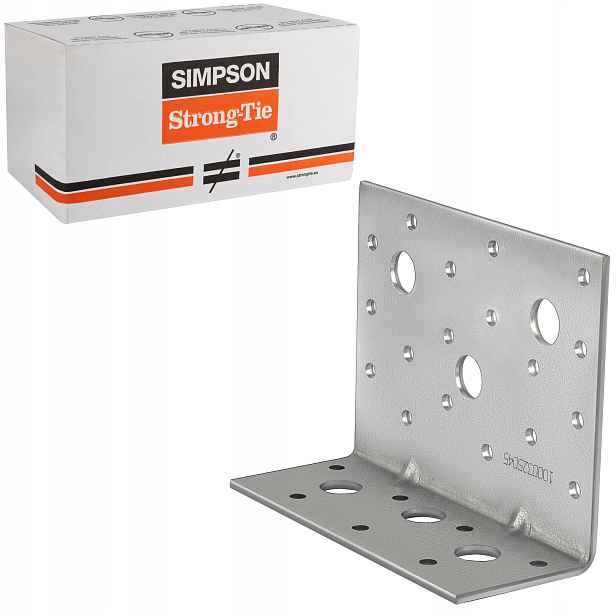 Tesařské spojky úhelníky 90x48x116 x 3 mm 50 Ks ocelové Simpson AE116