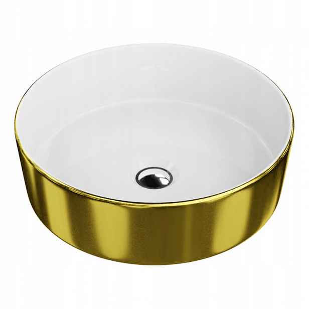 Umyvadlo na desku Merida Gold/White – luxusní design na desku