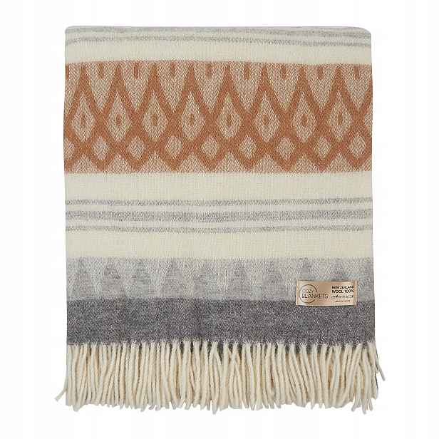 Vlněná Deka teplá měkká 100% vlna 170 x 200 cm pléd deky Cozy Blankets