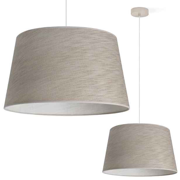 Závěsná Stropní Lustrová Lampa S Lněným Stínidlem Boho Béžová Do Jídelny