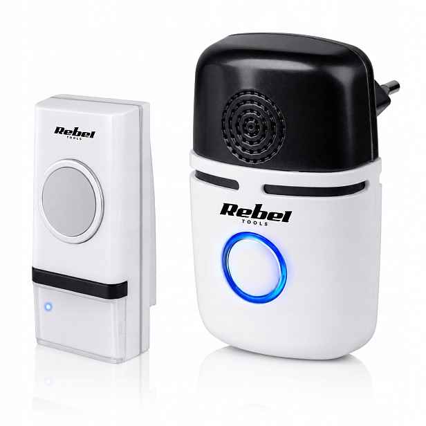 Bezdrátový zvonek Rebel 230V 100 m 48 melodií IP44 80 dB pro dveře