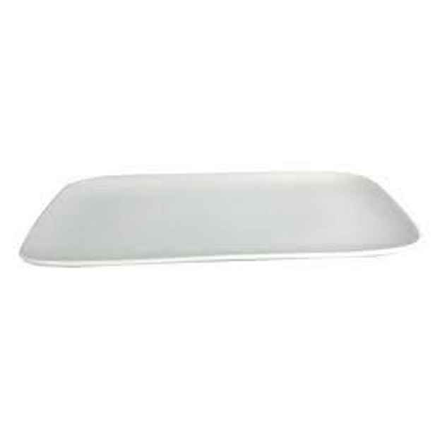 podnos 33x21,5x2,5cm, oblé rohy, bílý porcelán