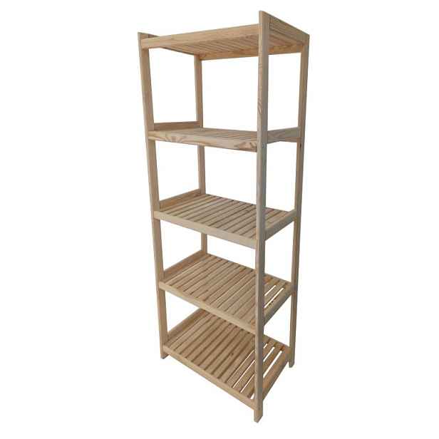 Tonap dřevěný regál 5 polic 173 x 70 x 43 cm TP92683 borovice