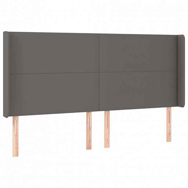 vidaXL Čelo postele typu ušák hnědé 183x16x118/128 cm umělá kůže