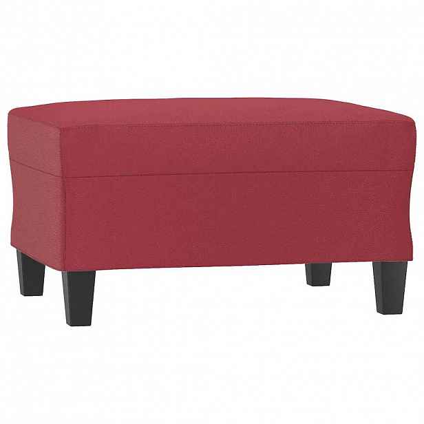 vidaXL Podnožka vínová 70x55x41 cm umělá kůže