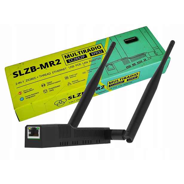 Adaptér SLZB-MR2U ZigBee Thread Matter ESP32 CC2652P EFR32MG21 PoE WiFi Lan