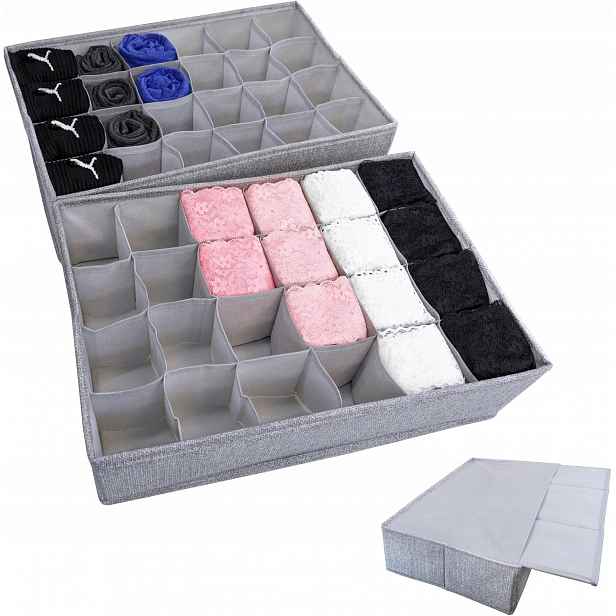 Organizér Do Skříně 2 Kusy 48 Přihrádek 50x58