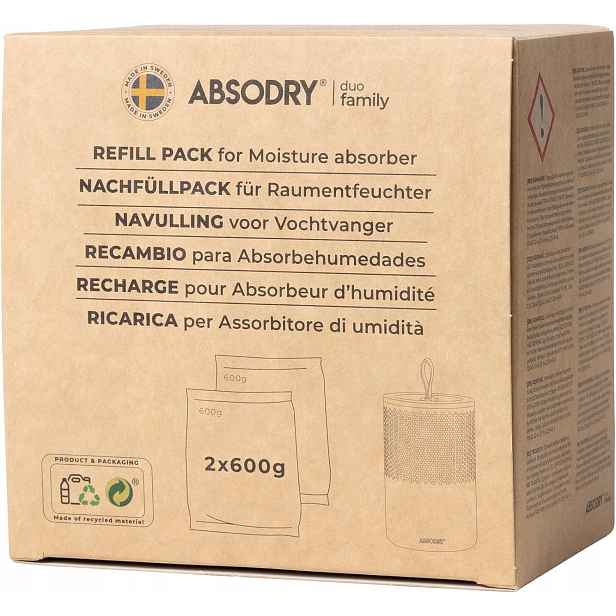 Pohlcovač vlhkosti – náplň 2x600 g AbsoDry