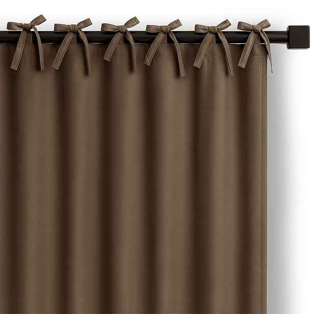 Restilo Závěs Carli s designovými poutky 140x250 cm hnědý, velikost 140x250