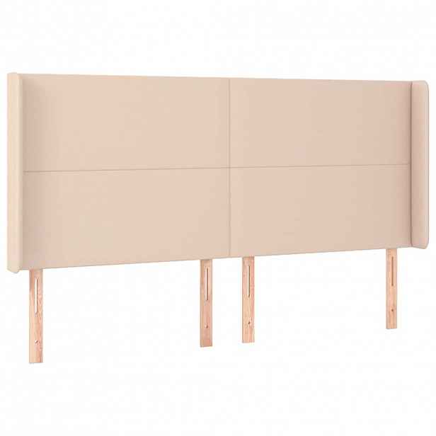 vidaXL Čelo postele typu ušák cappuccino 183x16x118/128 cm umělá kůže