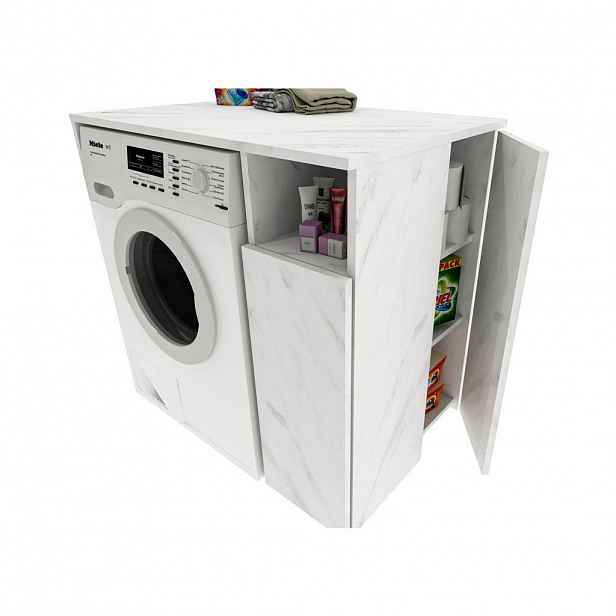 RAUMHIRSCH FURNITURE SKŘÍŇ NA PRAČKU Naddomová skříň s přihrádkami – vhodná pro pračku a sušičku 96/88/62