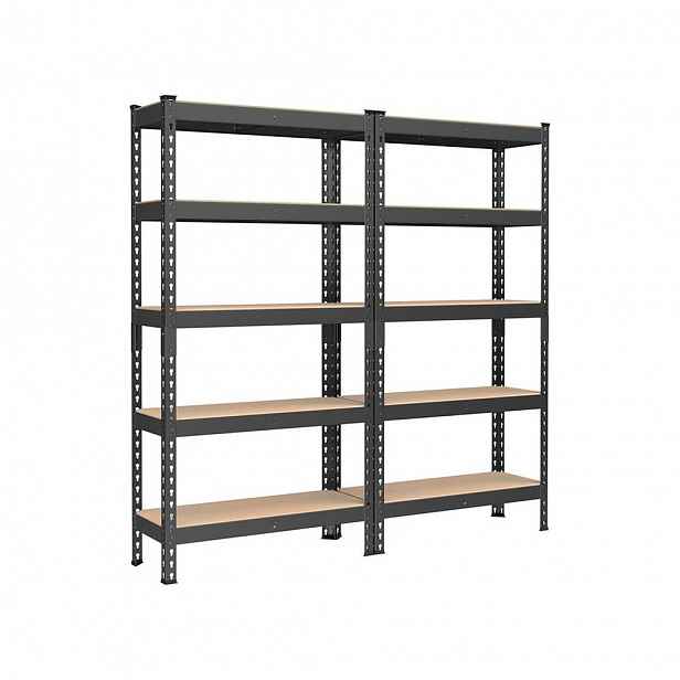 Kovový skladový regál Songmics 150 x 75 x 30 cm, max 875 kg na polici