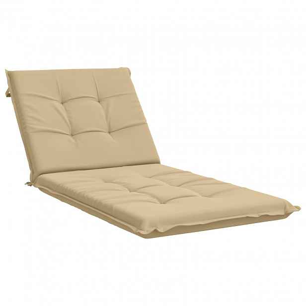 vidaXL Polštář na lehátko GEMERT 100% polyester Béžová 190 x 70 x 9 cm