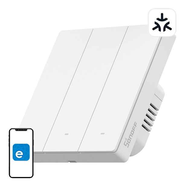 Nástěnný spínač Sonoff M5-3C-86W Wi-Fi Matter 3-kanálový