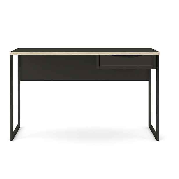 Černý pracovní stůl Tvilum Function Plus, 130 x 48 cm