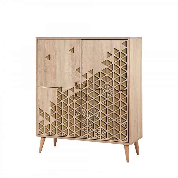 Hanah Home Komoda Kikos 95 cm hnědá