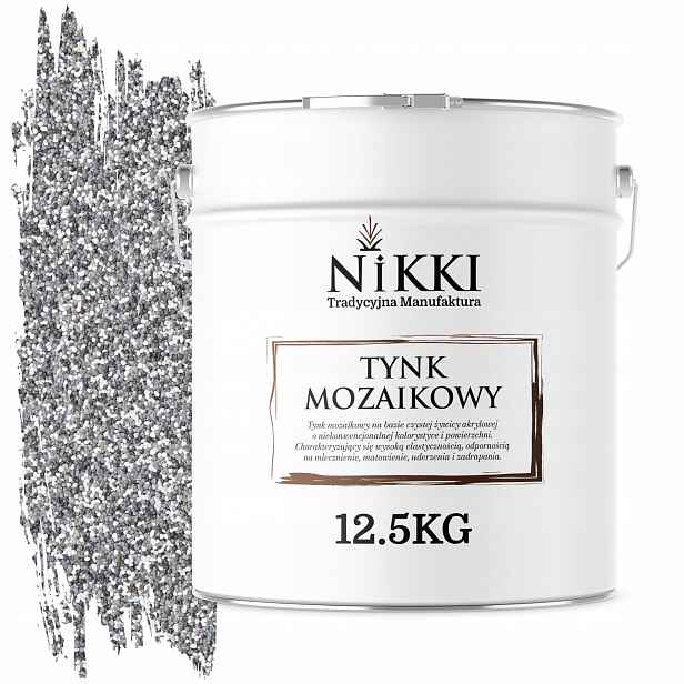 Mozaiková Pryskyřičná Omítka 12,5 Kg Vnitřní Vnější Šedá M23 Ozdobná