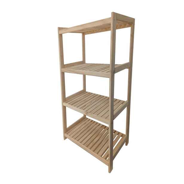 Tonap dřevěný regál 4 police 70 x 133 x 43 cm borovice TP92680