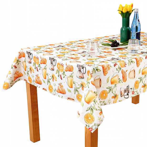 Ubrus odolný proti skvrnám s potiskem v italském stylu Colazione Italiana 120 x 320 cm