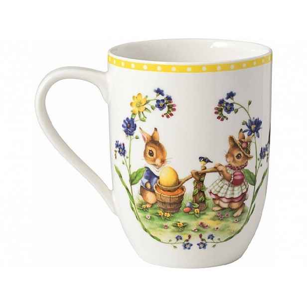 Velikonoční hrnek 0,37l Villeroy & Boch Spring Awakening, zajíčci zdobí vajíčko