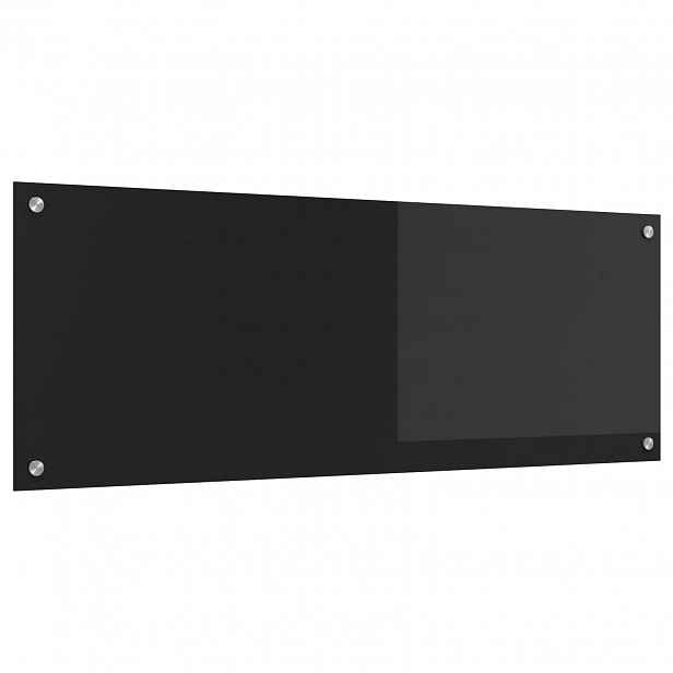 vidaXL Kuchyňský obklad Černá 110 x 40 cm tvrzené sklo