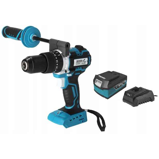 Dedra Aku Vrtačka akumulátor 18V Sas+all DED7140 85Nm 13mm příklep Bl