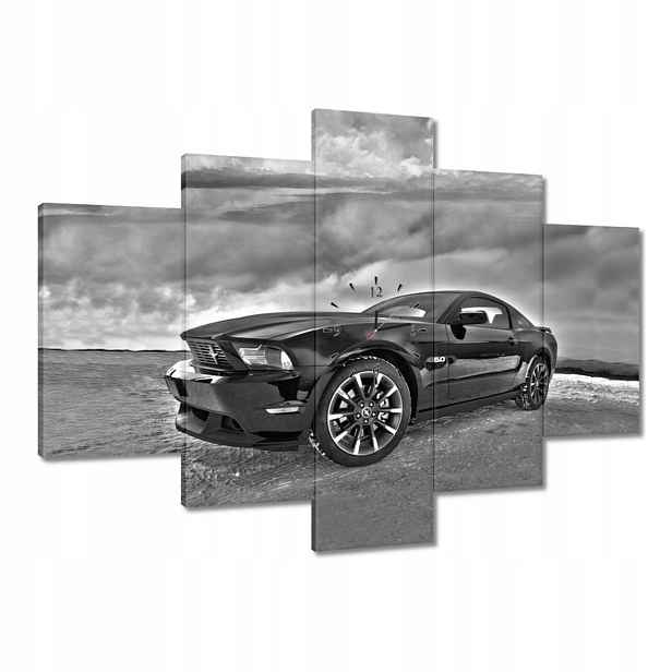 Hodiny 150x105 Ford Mustang na sněhu Auto Klasika vyrobeno v Usa