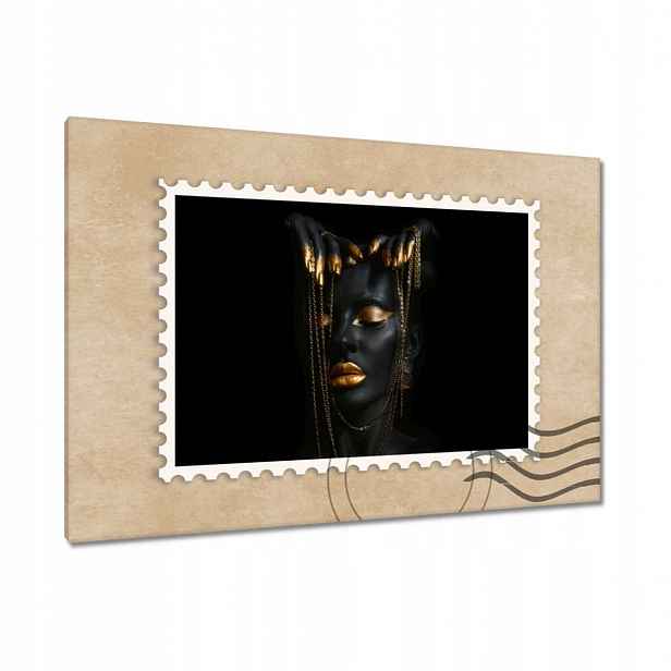 Obrazy 120x80 Zlaté šperky na obličeji