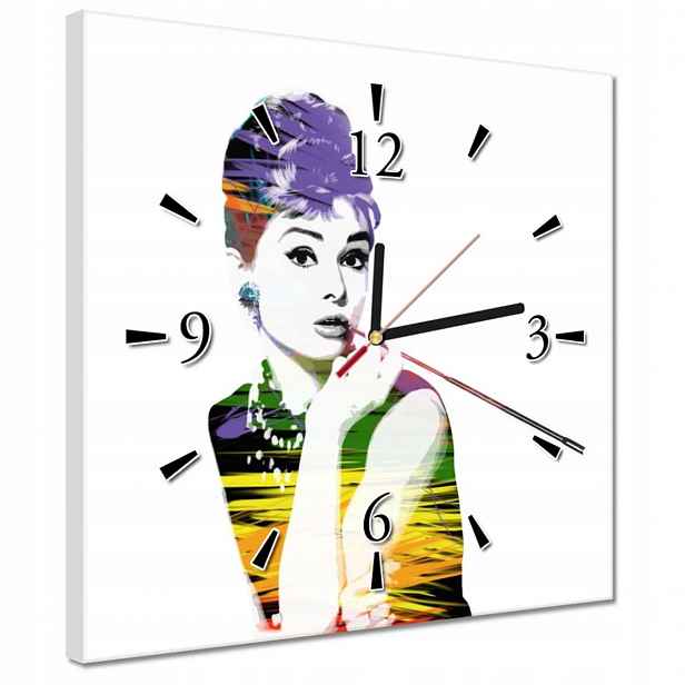 Hodiny 30x30 Audrey Hepburn Cigaretka